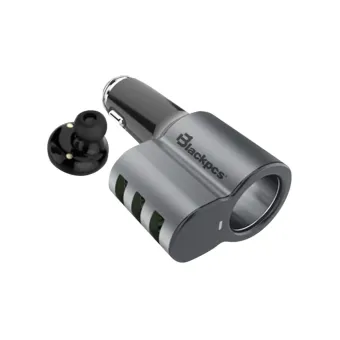 Cargador para Auto BLACKPCS 3 Puertos USB Manos Libres Modelo EPI053BT-BL