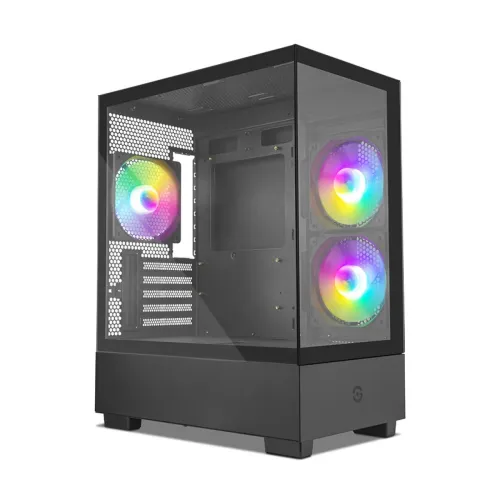 Gabinete Gamer Getttech Fish Tank Mini Torre Micro ATX/Mini ITX con 3 Ventiladores Modelo GC… Gabinete Gamer Getttech Fish Tank Mini Torre Micro ATX/Mini ITX con 3 Ventiladores Modelo GC…