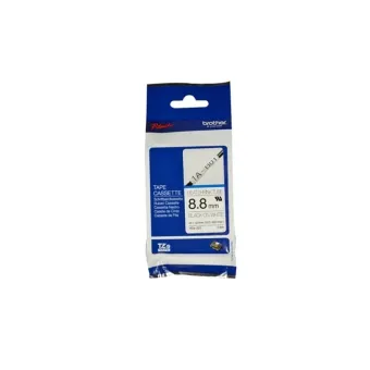 Cinta Brother HSE221 - Texto Negro sobre Blanco - 8.8mm x 1.5m - Compatible PT-E300VP