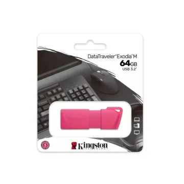 Memoria USB Kingston DataTraveler Exodia M 64GB USB 3.2 Rosa - KC-U2L64-7LN