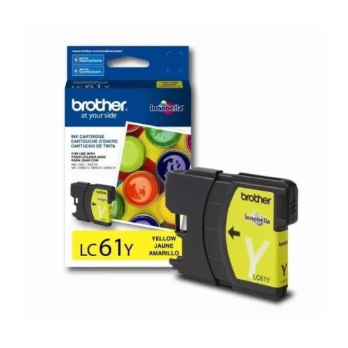 Tinta Brother LC61Y Amarillo Original - Cartucho Pigmentos Tinta Brother LC61Y Amarillo Original - Cartucho Pigmentos