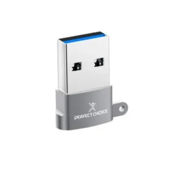 Adaptador USB A a USB C Mini Perfect Choice PC-101253 Gris