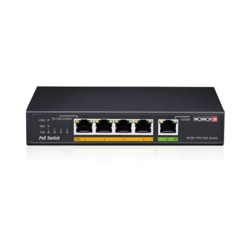 Switch Provision-ISR 4 Puertos Gigabit PoE No Gestionado Modelo PoES-0460G+1G(HPD)