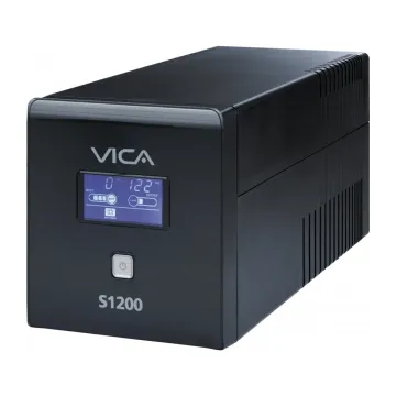 UPS VICA S1200 1200VA/600W con 6 Contactos y Pantalla LCD - Protección de Energía