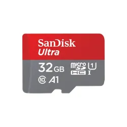 Memoria MicroSDHC SanDisk Ultra 32GB Clase 10 UHS-I con Adaptador SDSQUNR-032G-GN3MA