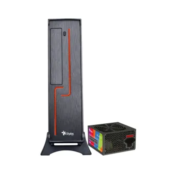 Gabinete Stylos Keelan Mini Torre ITX con Fuente 550W - Modelo STGAKL1B
