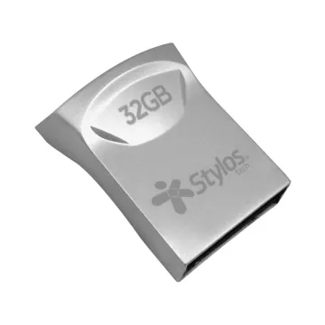 Memoria USB Stylos 32GB USB 2.0 Plata Modelo STMUS41S