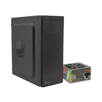 Gabinete Stylos STPGAC4B - Factor de Forma Cubo con Fuente 500W - Compatible ATX/Micro-ATX/Mini-ITX