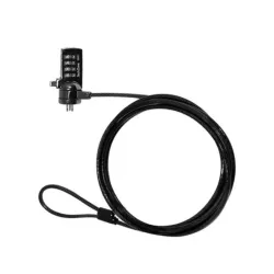 Candado de Seguridad TechZone TZCCL-3 con Combinación para Laptop - Cable 3mm x 1.8m