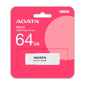 Memoria USB ADATA UC310 64GB USB 3.2 Blanco - UC310-64G-RWH