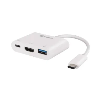 Adaptador Steren USB-C a HDMI con Puerto USB 3.0 y USB-C - Modelo USB-471 - Negro