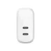 Cargador de Pared Belkin 2 Puertos USB-C 40W Blanco Modelo WCB006DQWH Cargador de Pared Belkin 2 Puertos USB-C 40W Blanco Modelo WCB006DQWH