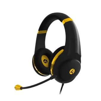Diadema Gamer 4Gamers XP-GOLDBLK-M-4G - Alámbrico 3.5mm con Micrófono - Negro y Dorado