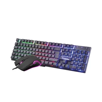 Kit Gamer Teclado y Mouse XZEAL XST-201 Alámbrico USB Negro Retroiluminado