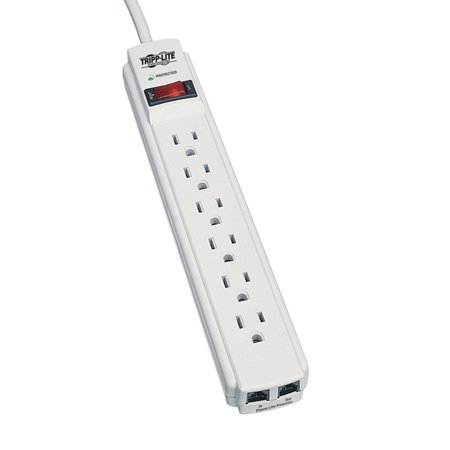 supresor de picos tripp lite protect it 6 contactos 790 joules tlp604tel
