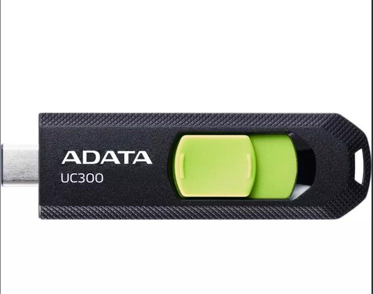 Memoria USB ADATA UC300 32GB USB C Negro con Verde ACHO UC300 32G RBK GN