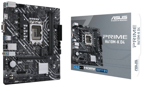 Tarjeta Madre ASUS PRIME H610M K D4 Socket 1700 2xDDR4 2133 2800 3200MHz HDMI VGA USB 20 32 Micro ATX PRIME H610M K D4