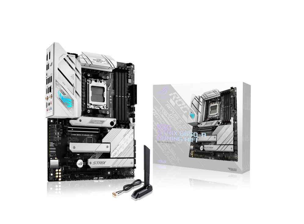 Tarjeta Madre ASUS ROG STRIX B650 A GAMING WIFI Socket AM5 4x DDR5 4800 5200 6400OC MHz HDMI DisplayPort USB 20 32 ATX ROG STRIX B650 A GAMING WIFI