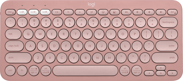 Teclado Logitech PEBBLE KEYS 2 K380S Inalambrico Bluetooth Ingles Rosa 920 011785