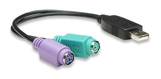Convertidor PS 2 a USB 2 Puertos Manhattan 179027