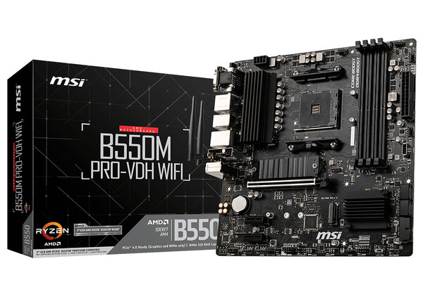 Tarjeta Madre MSI B550M PRO VDH WIFI Socket AM4 4xDDR4 1866 4400 MHz HDMI VGA M2 USB 20 32 Micro ATX B550M PRO VDH WIFI