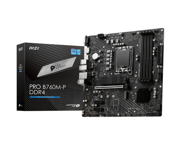 Tarjeta Madre MSI PRO B760M P DDR4 Socket 1700 4x DDR4 2133 3200 4800OCMHz HDMI DisplayPort VGA USB 20 32 Micro ATX PRO B760M P DDR4