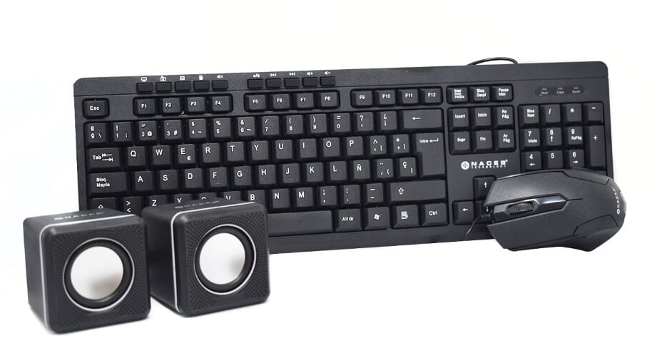 Kit Teclado y Mouse Naceb Technology NA 228N Alambrico USB 20 Negro NA 228N