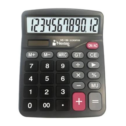 Calculadora Nextep NE 189 12 Digitos 18 x 14 cm Solar Bateria 2 Piezas NE 189 B