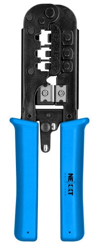Pinza Ponchadora Nexxt RJ 11 RJ 12 RJ 45 Negro Azul PTKCTR3RTST3S