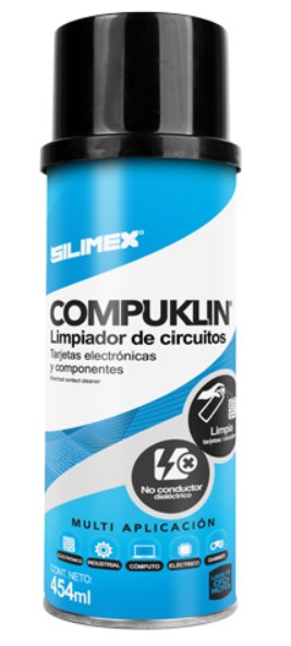 Limpiador Silimex CompuKlin 454ml Para Tarjetas y Componentes Electronicos COMPUKLIN