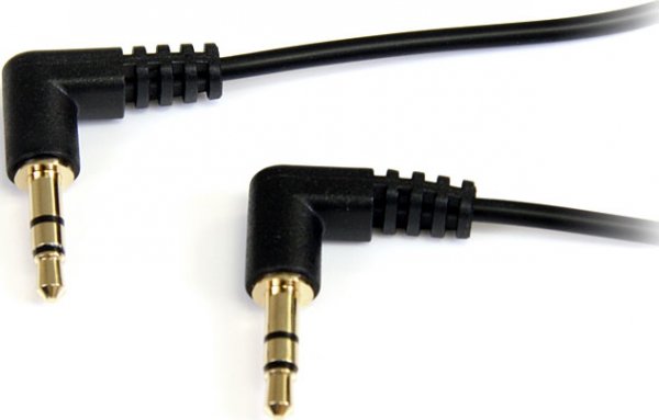 Cable de Audio StarTechcom Estereo 35 mm Delgado de angulo Recto 91 cm M M MU3MMS2RA