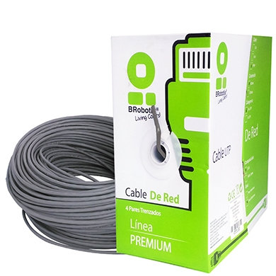 Bobina BRobotix Cat6 100M 23 AWG Gris 062410 062410