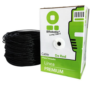 Bobina BRobotix Cat5e 305M 24 AWG Negro 055305 055305