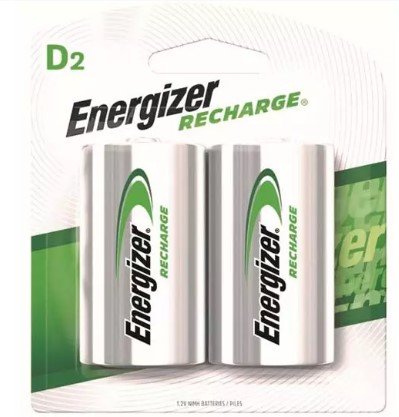 Pila Energizer E0800700 D2 Recargable 2 Piezas E08 E0800700