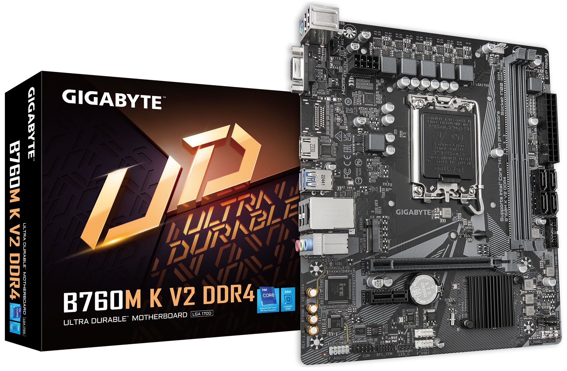 Tarjeta Madre Gigabyte B760M K V2 DDR4 Socket 1700 B760MKV2DDR4