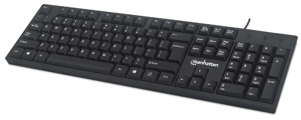Teclado Manhattan 179324 Alambrico USB Negro Ingle 179324
