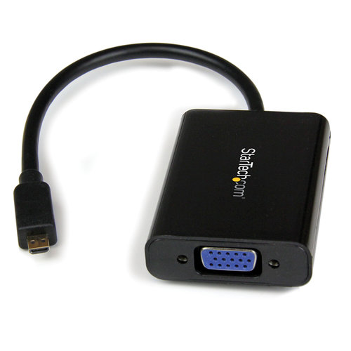 Convertidor StarTech com Micro HDMI a VGA Con Audi MCHD2VGAA2