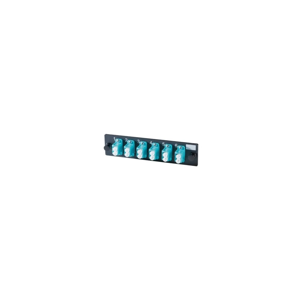 Panel de Acopladores Techchoice LC Duplex Aqua Mul OFP LCD12LC