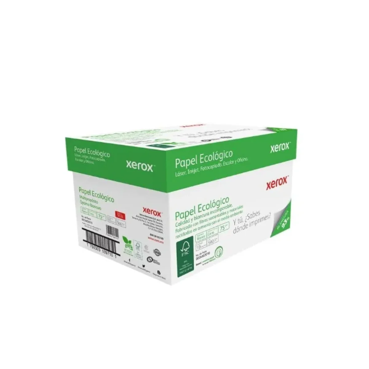 Papel Xerox Carta 10 Paquetes 500 Hojas 003M02010