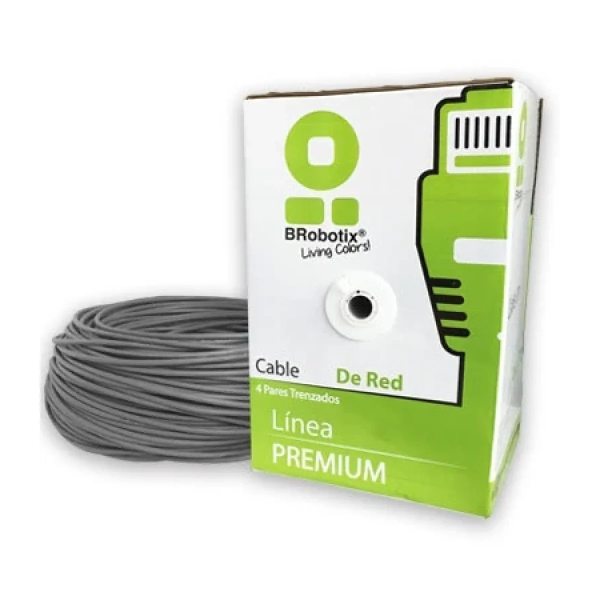 Bobina BRobotix Cat6 100M 23 AWG Gris 065810 065810