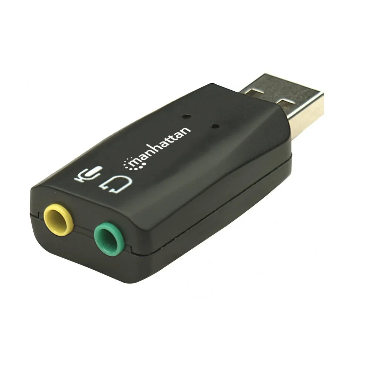 Adaptador de Audio Manhattan USB 20 a Tarjeta de Sonido 51 Negro 150859
