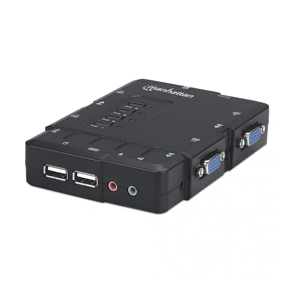 KVM Manhattan 4 Puertos VGA 2x USB 35mm 151269