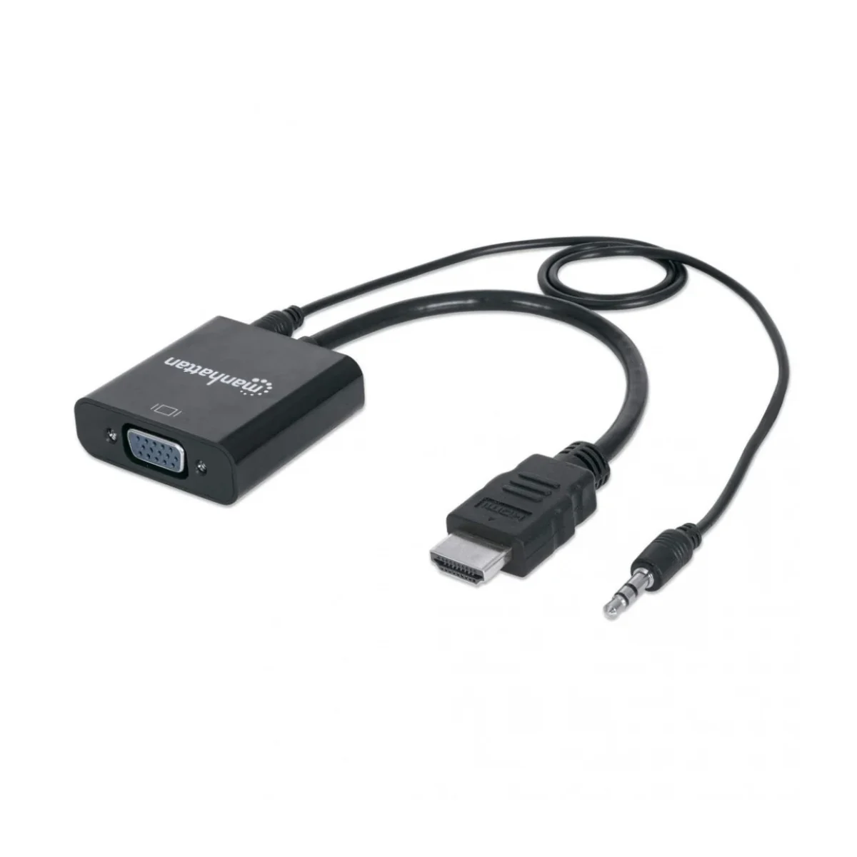 Convertidor Manhattan HDMI a VGA Audio Negro 151559