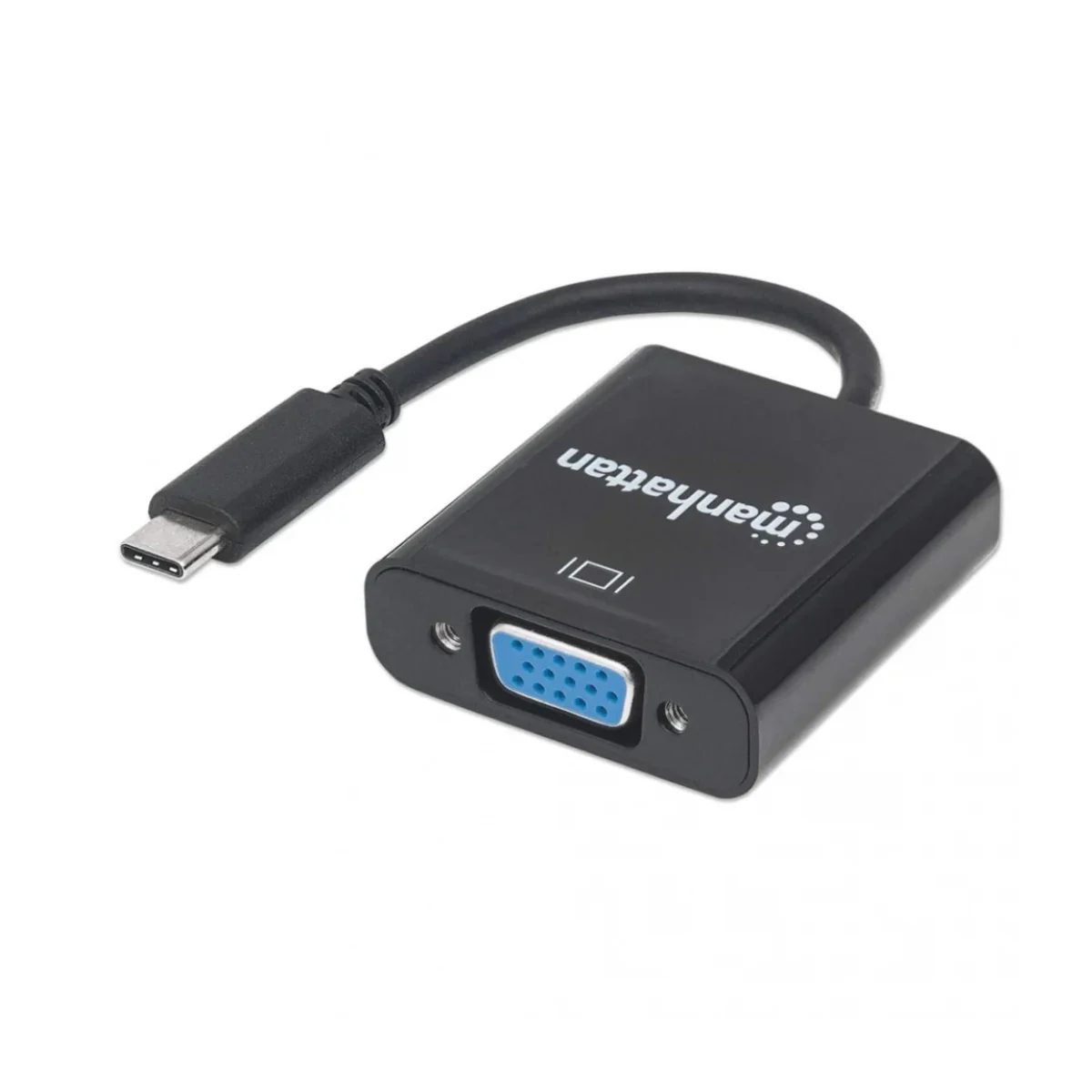 Adaptador Manhattan 151771 USB C a VGA Macho a Hembra Negro 151771