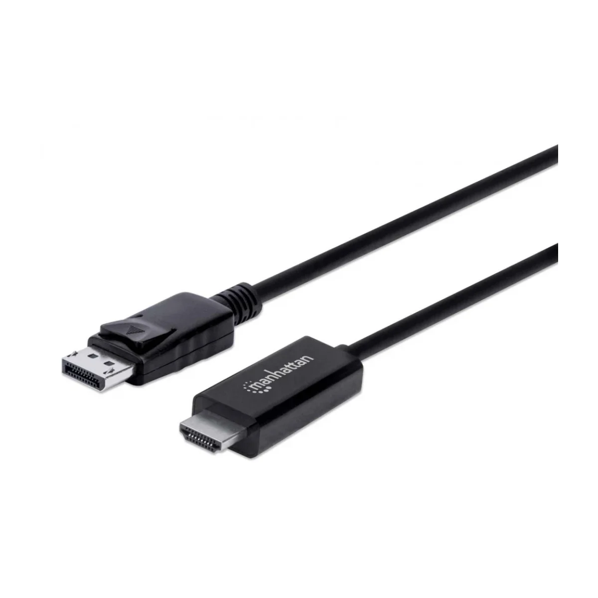 Cable Manhattan 153201 DisplayPort a HDMI 18 Mts Resoluciones de video Ultra HD Negro 153201