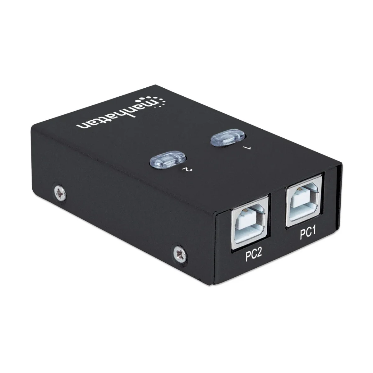 hub manhattan usb 1 2 comparte 1 dispositivo a 2 pc 162005