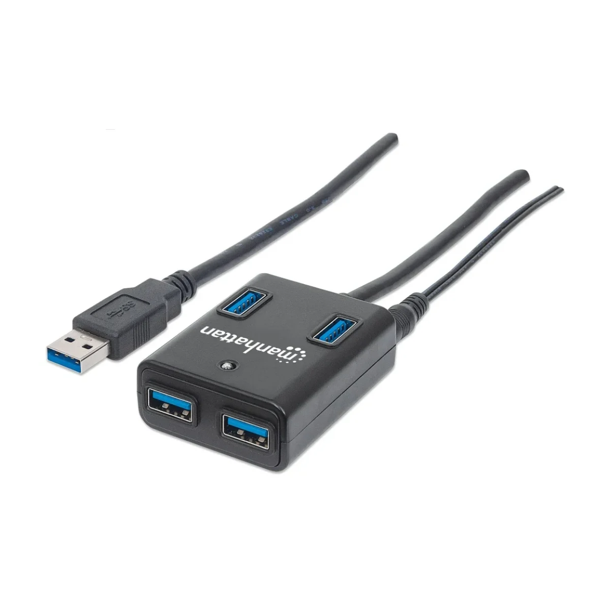Hub Manhattan USB 30 4 Puertos Con Fuente 162302