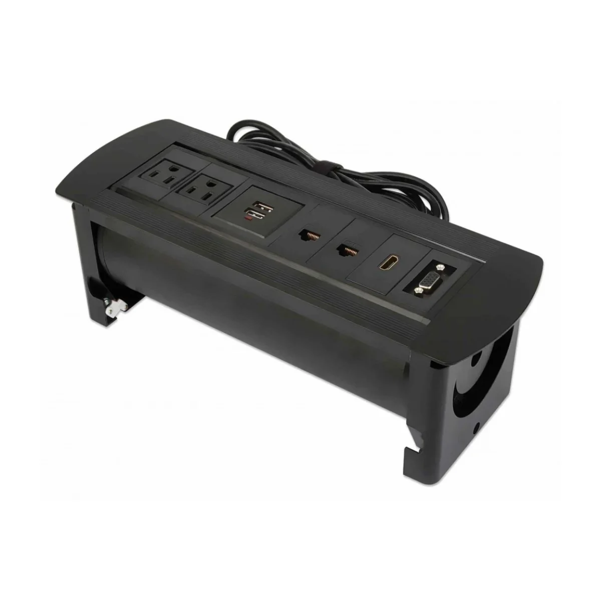 Caja de Conexion Manhattan 2 Contactos 2x USB 2x RJ 45 HDMI VGA 164856