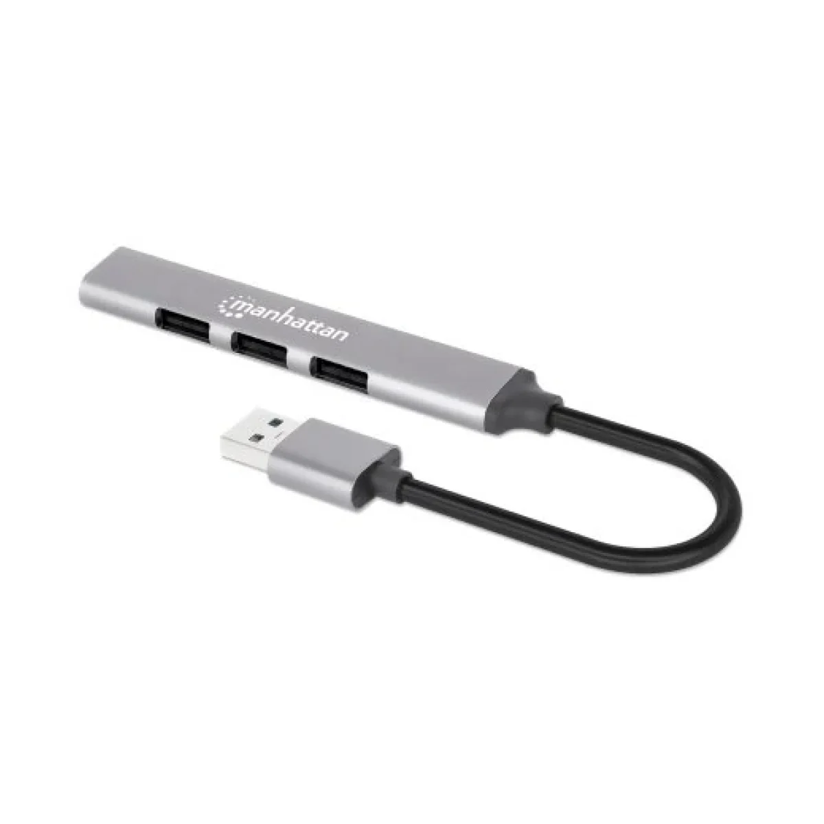 Hub USB Manhattan 168427 USB A a 4xUSB A Gris 168427