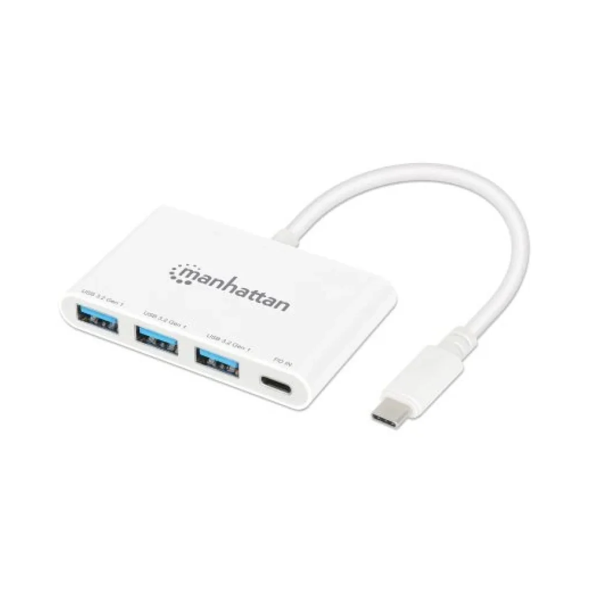 HUB USB Manhattan 168434 3x USB USB C Blanco 168434